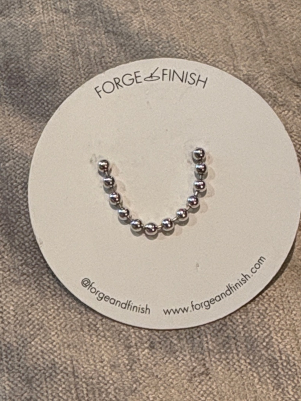 925 Sterling Silver Beaded Ear Climber Earrings by Forge & Finish ball chain